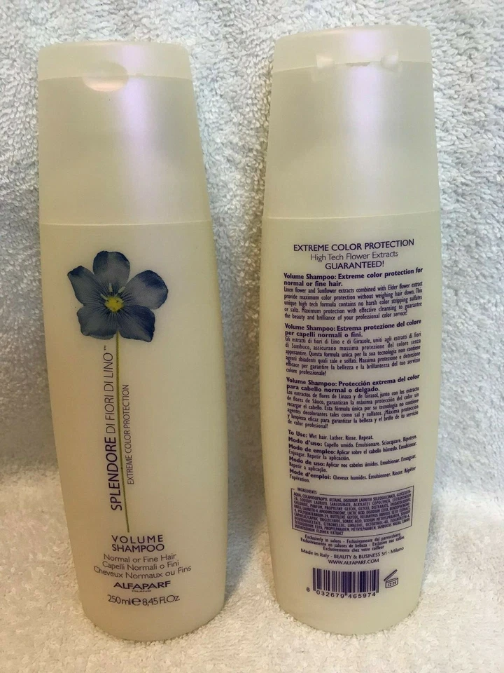 Alfaparf Splendore Di Fiori Di Lino Volume Shampoo 250 ml / 8.45 oz (SET OF 2) - Image 2 of 2