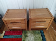 Pair of Bedside Cabinets Oak 51 x 40.5 cm x 48.5 cm H