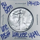 1941 D BU UNCIRCULATED LIBERTY WALKING SILVER HALFDOLLAR AUTHENTIC U.S.MINT 4491