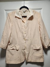 Silk Boutique Vintage 100 Silk Blazer. Women's Size M. Peach