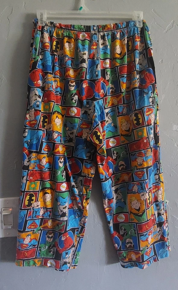 DC Comics Original Pajama Pants Capri Men's M,cotton, Pockers Elastic Waist. - Image 4 of 4