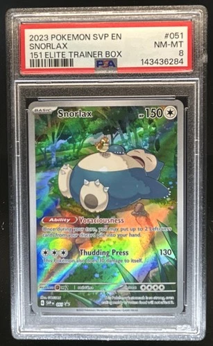 2023 Pokemon SV Black Star Promos - SVP EN Snorlax Full Art #051 PSA 8