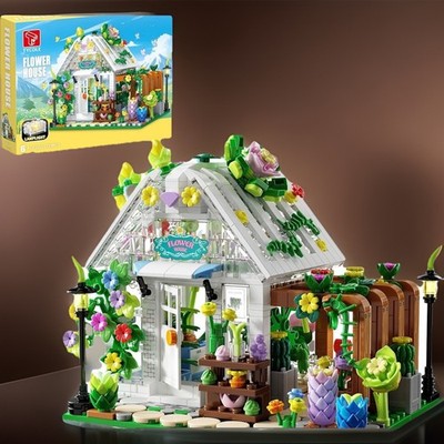 TYCOLE TGL Flower House Building Set With Lights (719 PCS) 6+