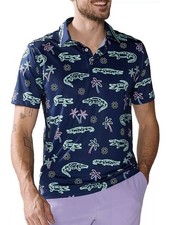 Chubbies Men's Lightweight 'The Neon Glades' Performance Polo 2.0 NEW Small