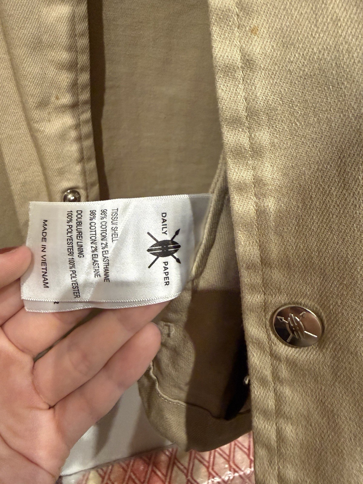 Daily Paper cargo jacket size XL beige between-seasons jacket image 5