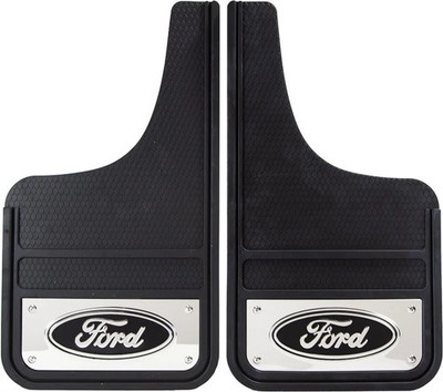 Plasticolor 001837R01 Heavy Duty Black Mud Guards w Ford Logo