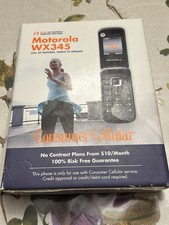 Vintage Motorola WX345 Clamshell Flip Cell Phone Consumer Cellular New