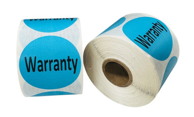 Warranty 2'' Round Labels Inventory Control Warehouse Stickers 2 Rolls 1000/QTY