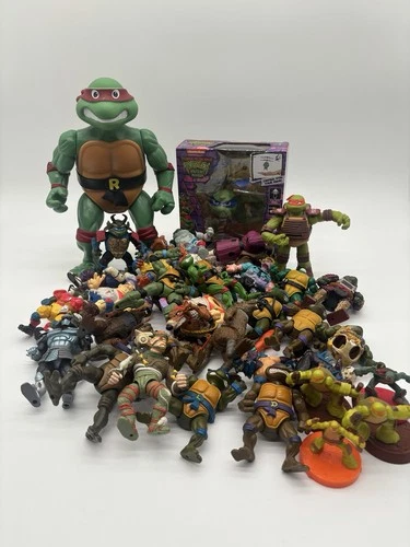Huge Lot Action Figures Vintage Vtg 1990s-2000 TMNT Ninja Turtles Toys