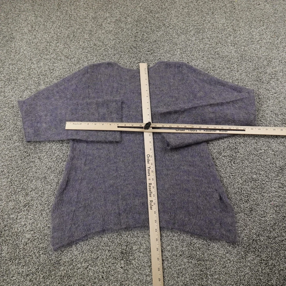 Suéter De Colección Clásicos Entier Para Mujer L Púrpura Superkid Lana Mohair Cuello Redondo Suave Foto 4 de 4