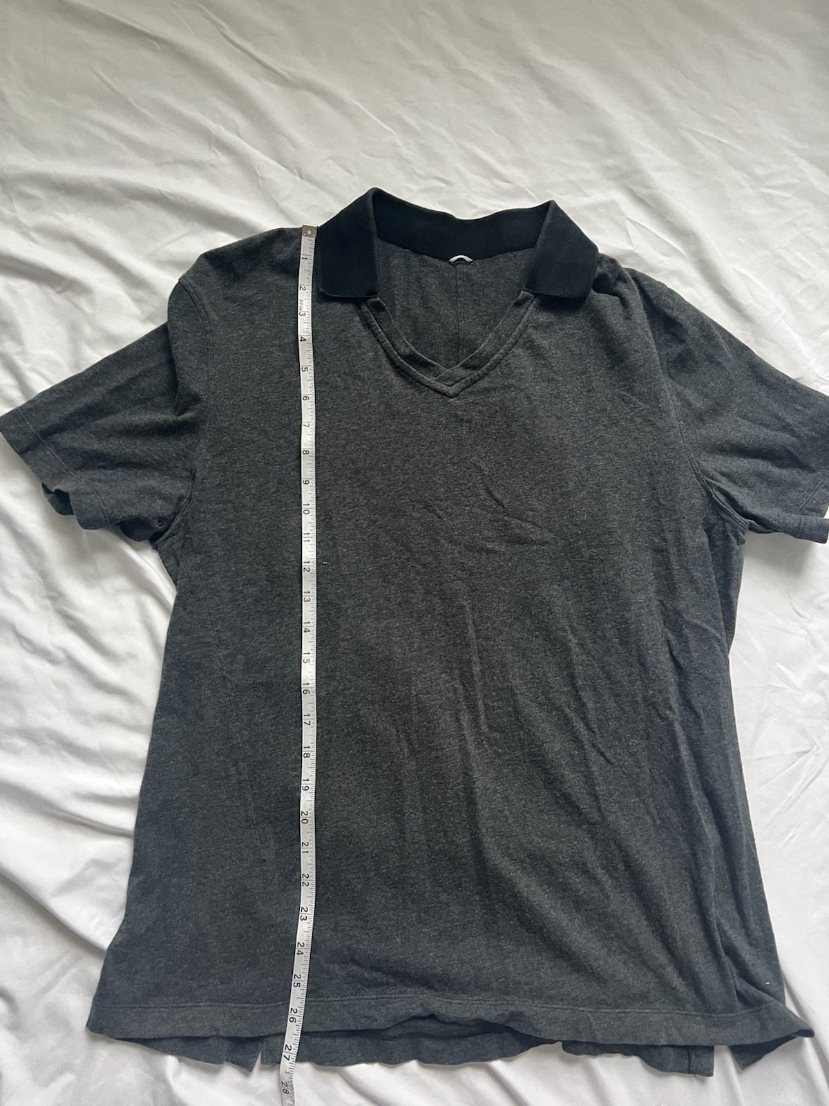 Bundle Two Kit And Ace Polo Shirts, V-Neck Size Medium Gray/Black Cream/Grey image 7