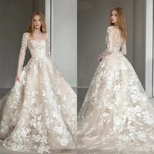 Wedding Dresses New Arrival A-line for Bride Heart with Detachable Full Sleeves