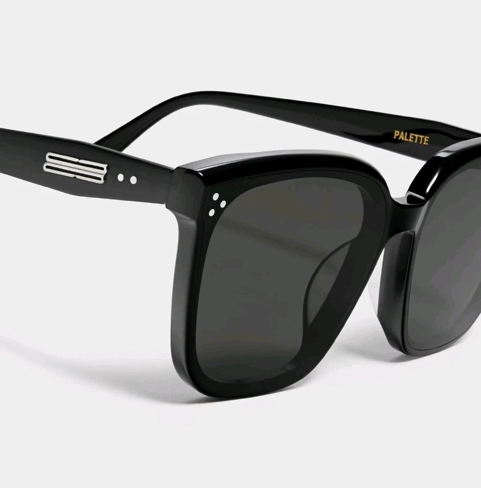 Gafas de sol Gentle Monster Palette 01 marco negro y lentes forma cuadrada nuevas en caja Foto 4 de 4