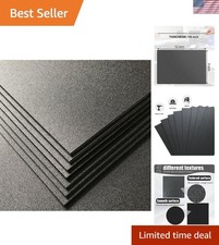 Pack of 2 ABS Plastic Sheet, Black Plastic Sheet 8 x 12 x 18 Thick 3mm Rigid M