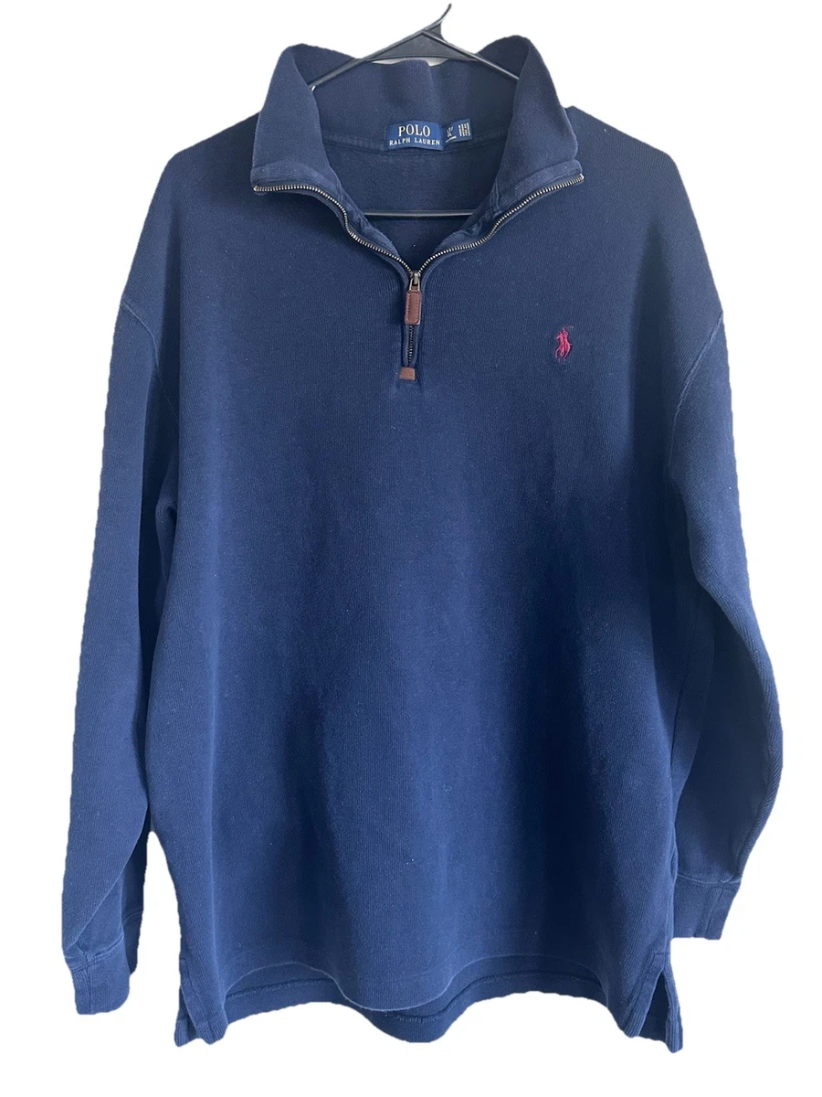Polo Ralph Lauren Men's Blue 1/2 Zip Features | eBay