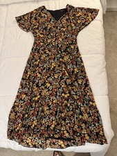 Madewell Floral Midi Dress Flutter Sleeve Size 6 Romantic Cottage