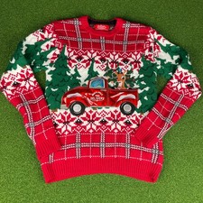 Rudolph the Red Nosed Reindeer Crew Neck Ugly Christmas Sweater Sz M