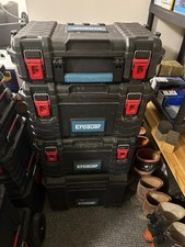 Erbauer Connecx Modular Storage 4 - Piece Tool Box On Heavy Duty Wheels