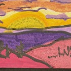 Original ACEO acrylic painting - Purple Mountains landscape art by geekella — photo 2
