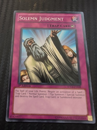 Solemn Judgment SDLS-EN038 YuGiOh Structure Deck: Lost Sanctuary card
