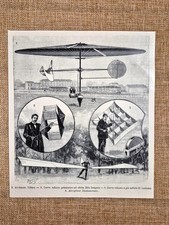 Avviatore Villars Cervo volante Blin Desuee Lecornu Esperimenti Stampa del 1902