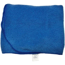 Cherokee Baby Solid Blue Thin Fleece Blanket htf Soft Vtg Boy Target? Lovey