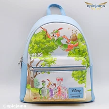 Loungefly Disney Robin Hood Flying Blue Mini Backpack New