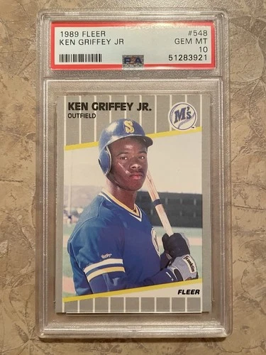 1989 Fleer Ken Griffey Jr Rookie Card PSA 10! Gem Mint RC HOF!🔥⚾️