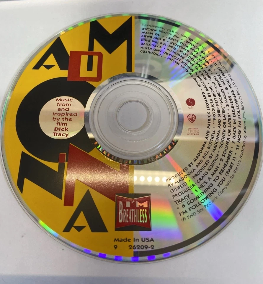 Madonna CD Album Dick Tracy Soundtrack Vogue Pop Jazz 90s Music Foto 2 de 4