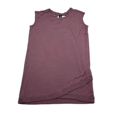 Active Life Dress Womens L Dusty Plum Sleeveless Wrap Knitted Pullover
