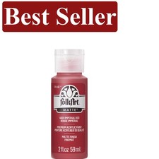 Versatile 2 oz Imperial Red Acrylic Paint - Matte Finish for Creative Projects
