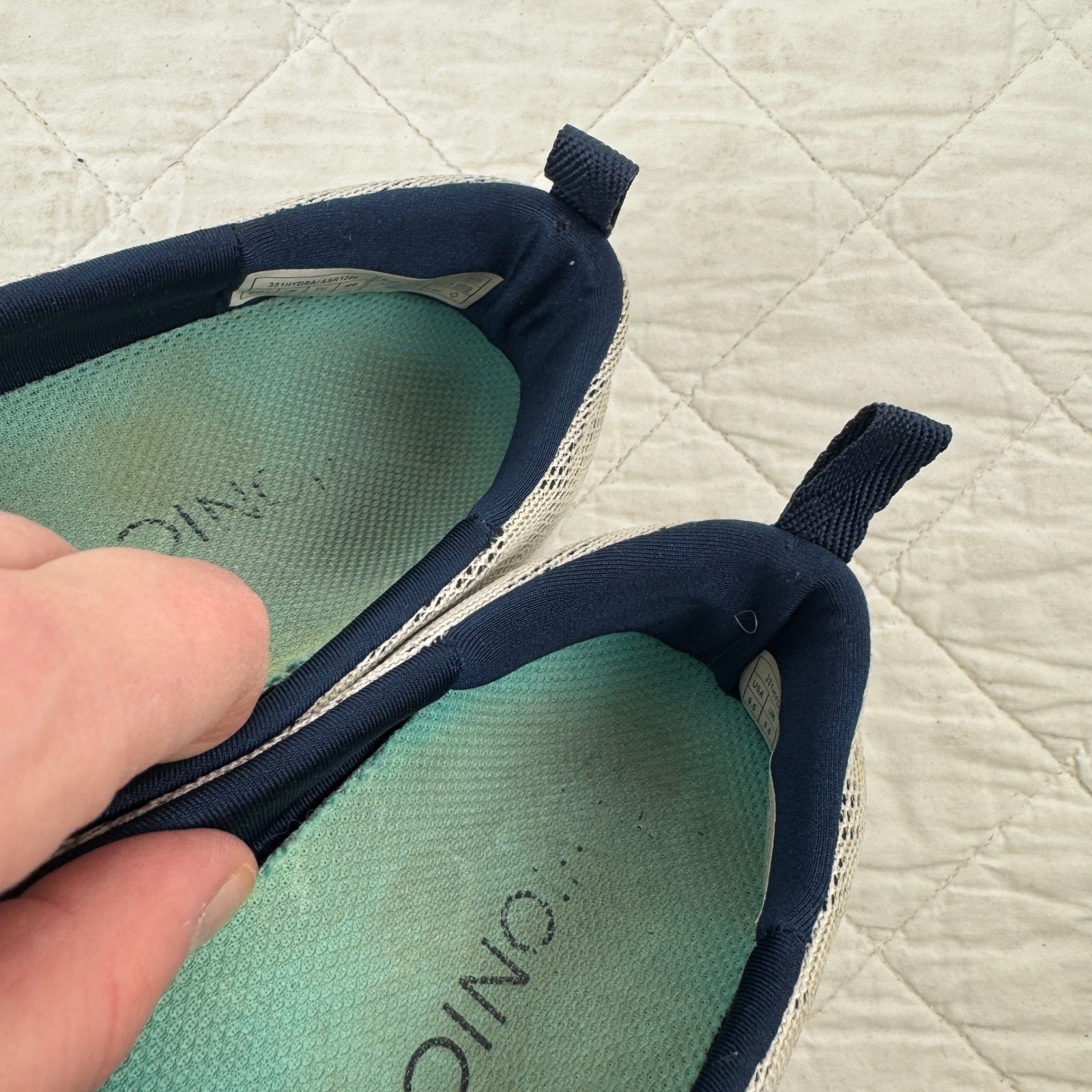 Vionic Hydra AMS White Navy Orthotic Slip On Walking Shoes 331HYDRA Womens 8.5 image 8