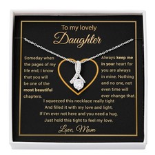 To My Daughter Necklace, Gift for Daughter from Mom, Daughter Mother Necklace