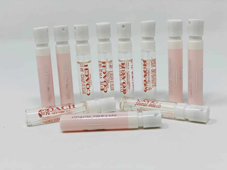 24 pac-8 Coach New York Rubor Floral EDP 0,05 oz y 14 Coach Dream SIN TARJETAS Foto 2 de 4