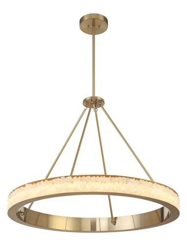 Minka Lavery 3888-L Divinely 37"W LED Crystal Ring Chandelier - Celeste Brass - Picture 7 of 8