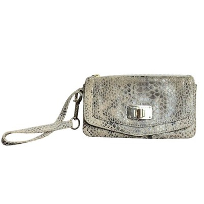 Women's Elliott Luca Vegan Leather Alligator / Crocodile Clutch Purse w/ Strap