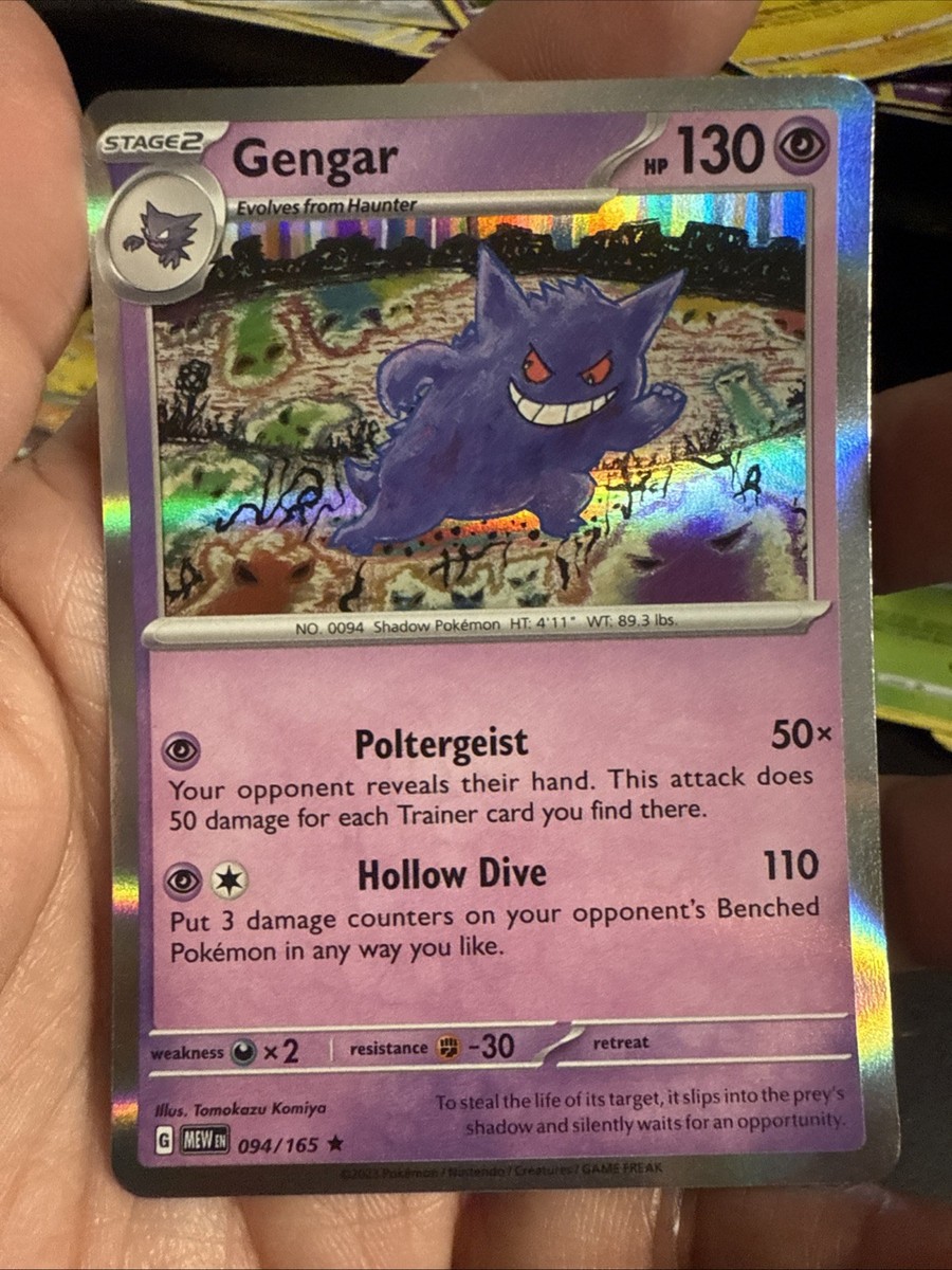 Gengar Holo 94/165 Scarlett & Violet Pokmon 151 Holo
