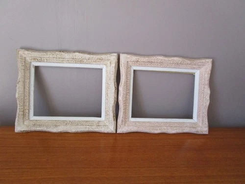 Lot of 2 Small Carved Molded Wooden Frames