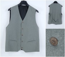 Mens Waistcoat Large Size US 42 Grey Formal Dress Vest