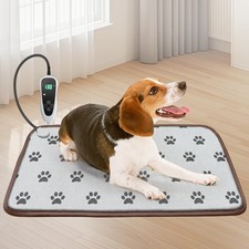 Dog Heating Pad 28x18in with Thermostat Switch and Power Line Protection Tube...