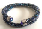 Vintage  Signed Swarovski Silver Tone Sparkly Purple Crystal Bracelet — photo 3