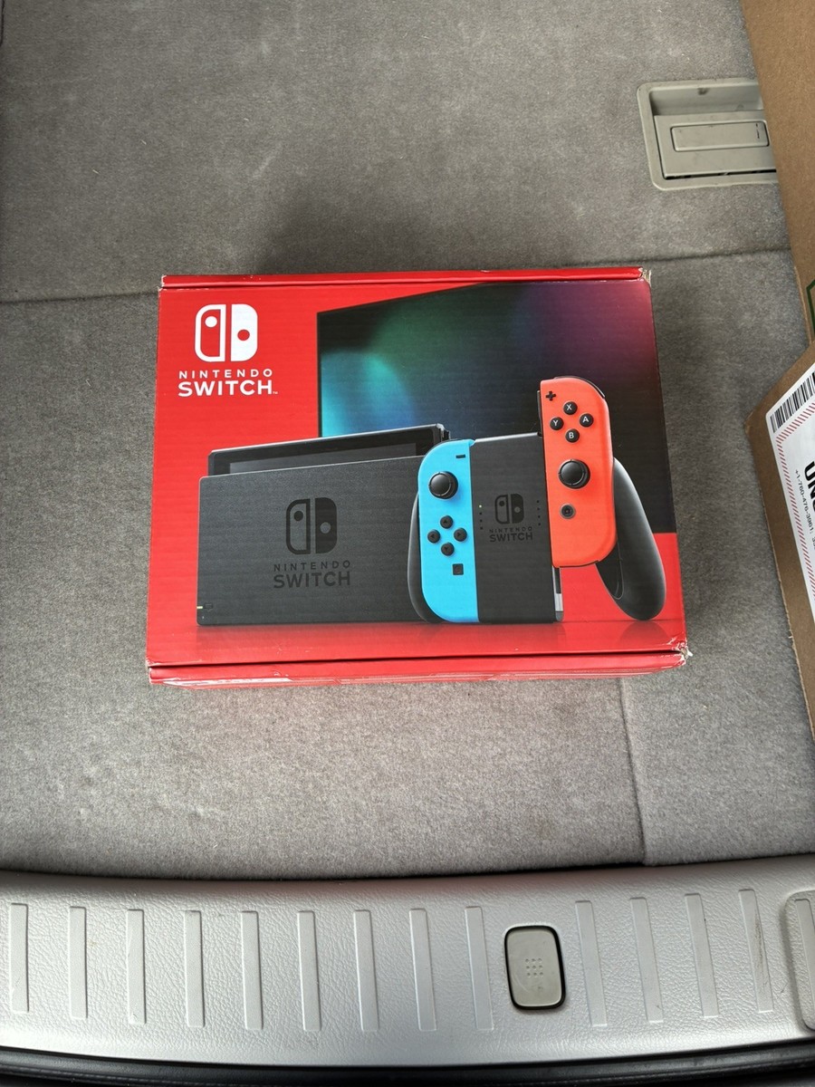 Nintendo Switch 32GB Gray Console with Neon Red and Neon Blue Joy