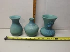 3 Vintage Van Briggle Art Pottery Flower Vases Colorado Springs Co Glazed Kiln