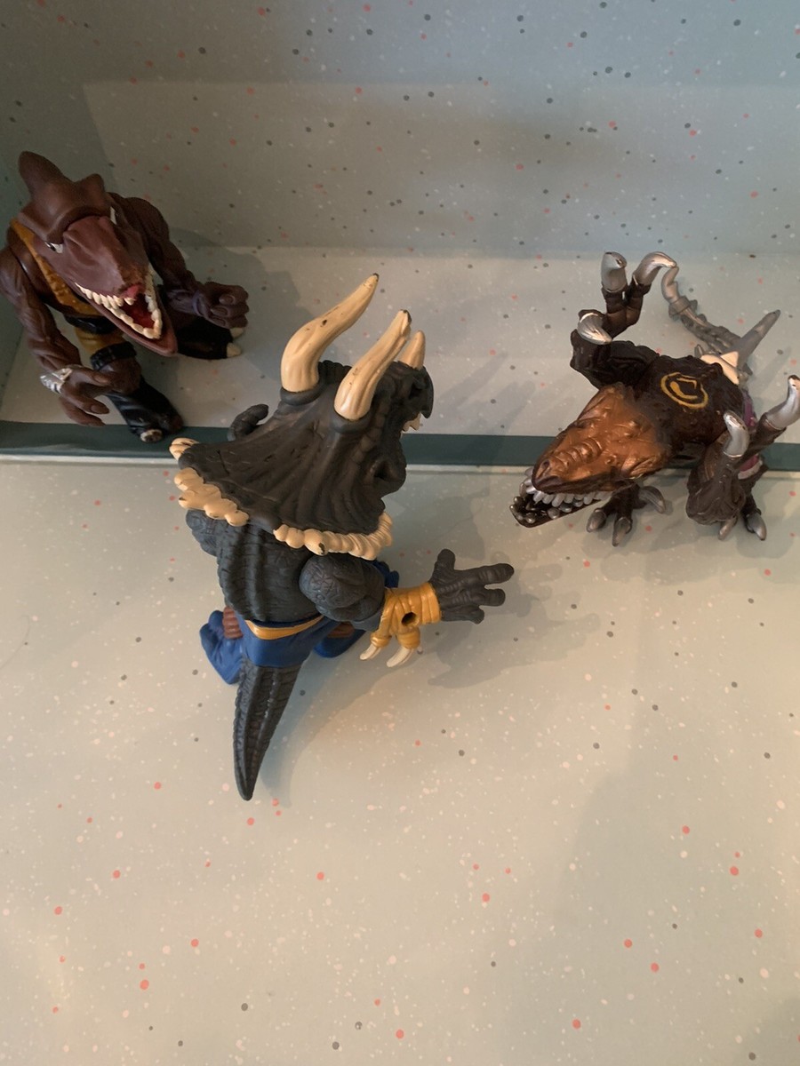 Vintage 1996 Mattel Extreme Dinosaurs Lot Spike-Bullseye & Evil