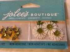 JOLEE’S BOUTIQUE 3D MINI BUMBLEBEES DAISIES W/ GEMSTONES BEES HONEY BEES DAISY