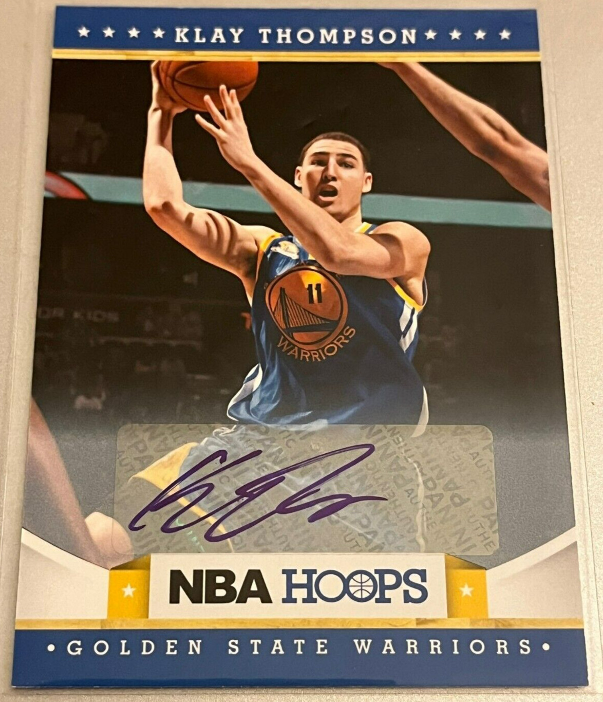 2012-13 NBA HOOPS KLAY THOMPSON AUTOGRAPH ROOKIE RC #232