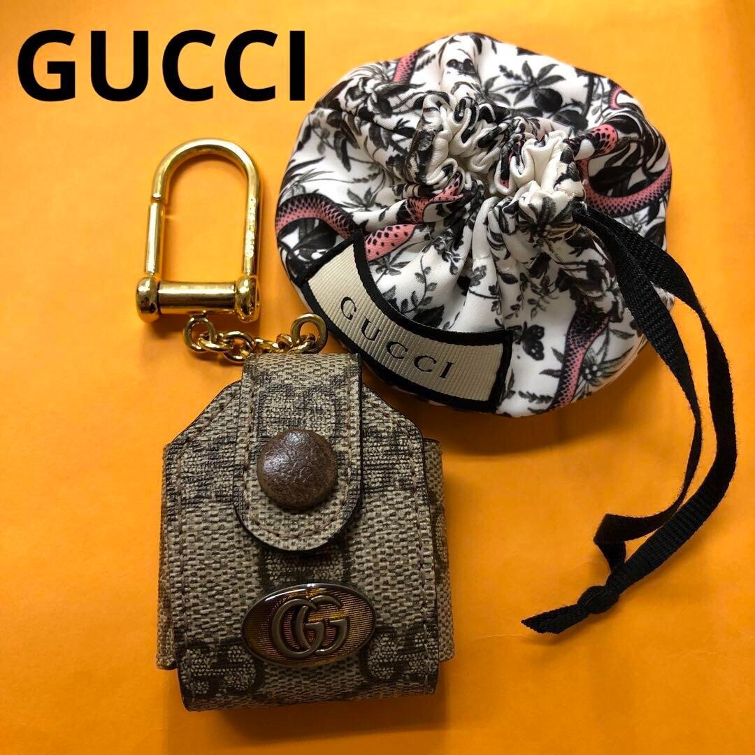 IAA09-14 グッチ GGスプリーム オフディア Airpodsケース Gucci GG Supreme Ophidia AirPods Case IAA09-14 with Storage