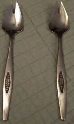 Lot Of 2 Vintage Stainless Steel Splayd Flatware Pieces Spoon/Fork/Knife Combo