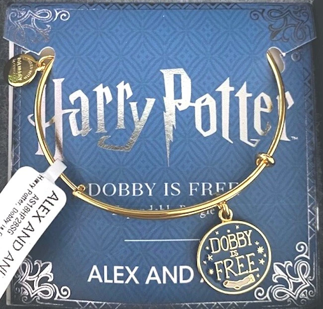 New Alex And Ani Harry Potter Dobby Is Free Gold Charm Bangle Bracelet