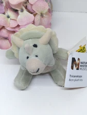 Dinosaur Triceratops 8cm Plush Toy Wild Republic Natural History Museum London